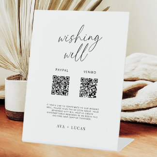 Modern Digital Wishing Well Sign with QR Codes