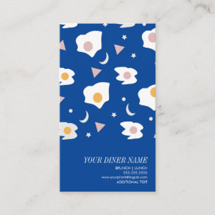 Modern Diner Brunch Lunch Eggs Business Card