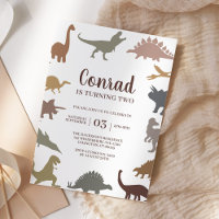 Modern Dinosaur Jurassic Birthday Party Minimalist
