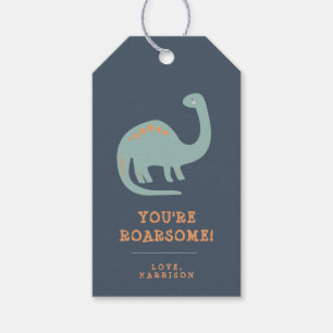 Modern Dinosaur Kids Personalised Gift Tag