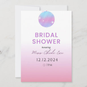 Modern Disco Ball Bridal Shower Invitation