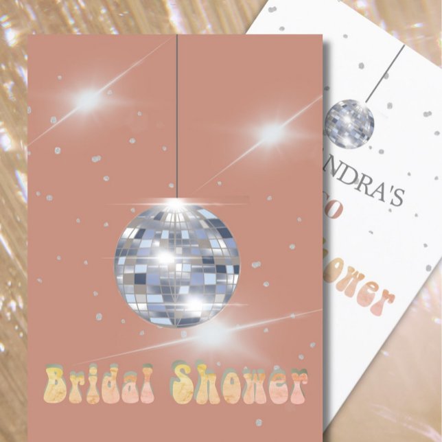 Modern Disco Ball Modern Bridal Shower Invitation (Creator Uploaded)