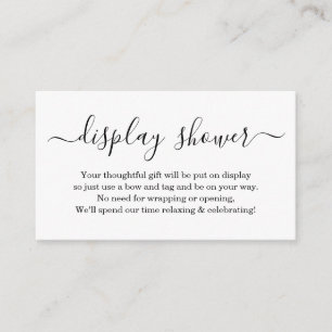 Modern Display Shower Insert for Invitation