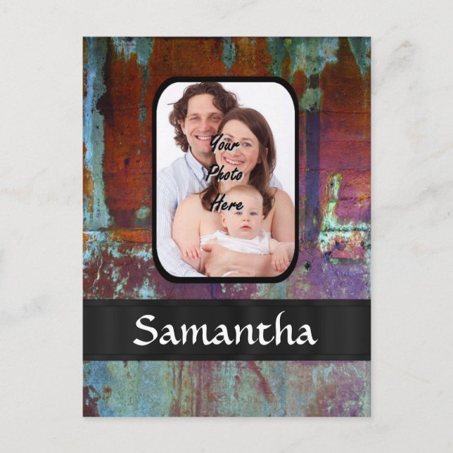 Modern distressed grunge postcard (Front)