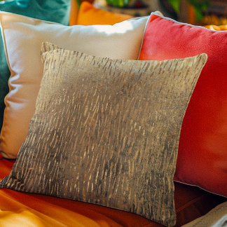 Modern Distressed Metallic Gold Pattern - Rain Cushion