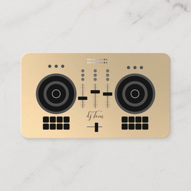 Modern DJ Business Card (Front)