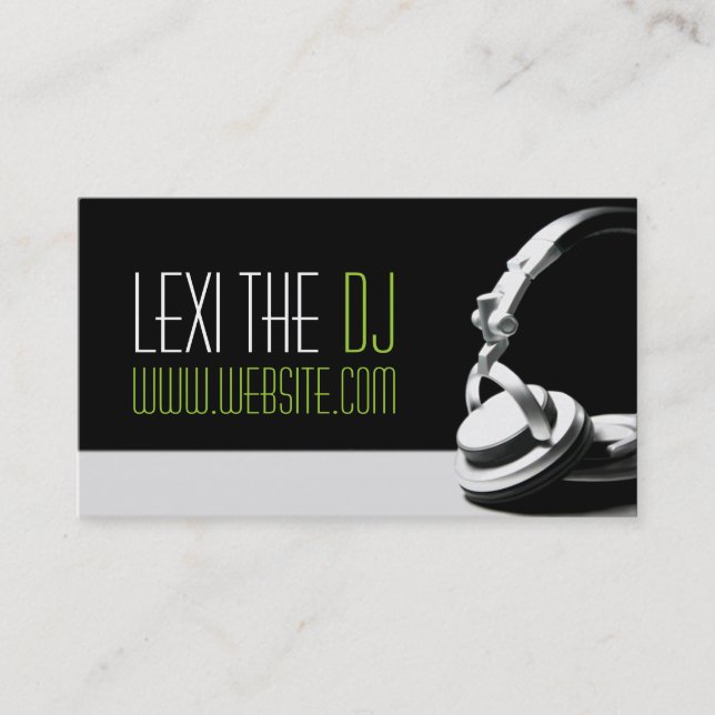 Modern DJ Music Club Entertainment Business Card (Front)
