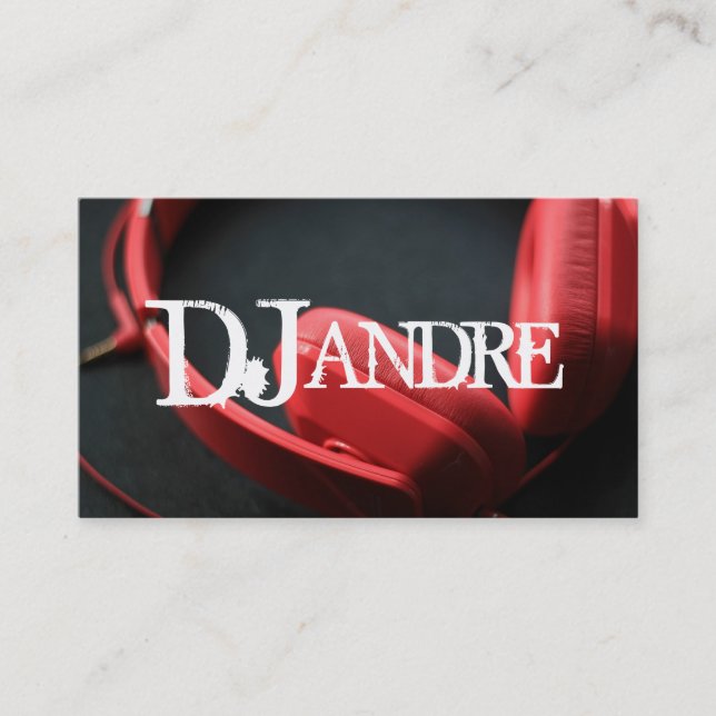 Modern DJ Music Entertainment Business Card (Front)