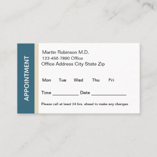 Modern Doctor Office Appointment Cards