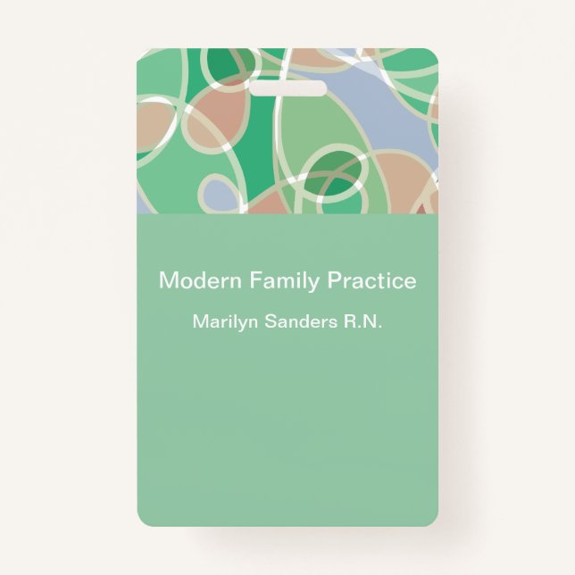Modern Doctor Office Employee ID ID Badge (Front)