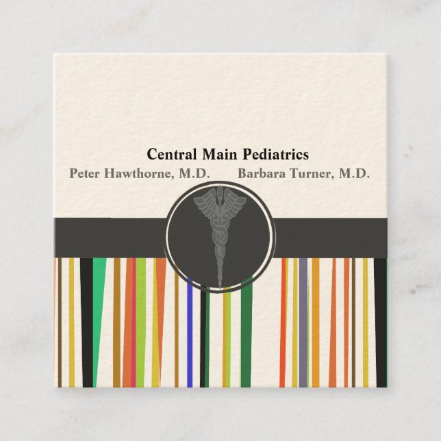 Modern Doctor Physician Med Paediatrics Appointmen Appointment Card (Front)