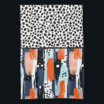 Modern Dog Abstract Pattern Tea Towel<br><div class="desc">Brighten up your kitchen with the Modern Dog Abstract Pattern Kitchen Towel. Featuring a bold and artistic design inspired by black and white dog spots, this towel adds a playful yet contemporary touch to your kitchen decor. Perfect for dog lovers and those who enjoy unique designs, this towel is both...</div>