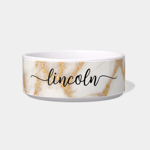 Modern Dog Cat Pet Name Gift For Food Drink Water Bowl