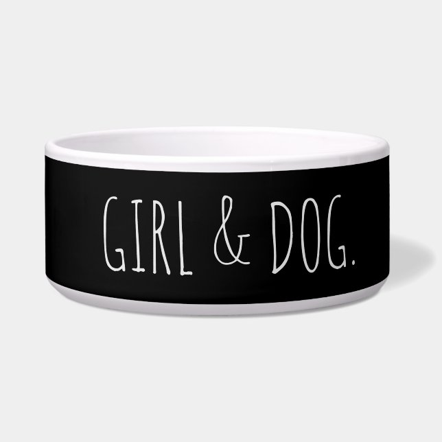 Modern Dog Girl Simple Gift (Front)