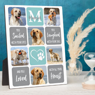 Modern Dog Memorial Pet Loss Custom Colourful Phot Plaque