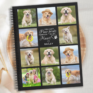 Modern Dog Memorial Scrapbook Pet Loss Keepsake Notebook
