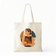 Modern Dog Mom Aesthetic With Cute Puppy