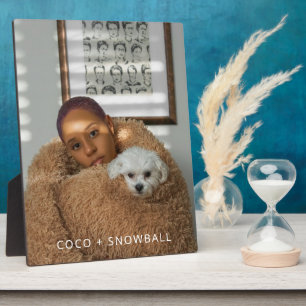 Modern Dog Mum and Dog Pet Photo Keepsake Plaque