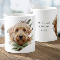 Modern Dog Mum Coffee Mug 2 Custom Photos