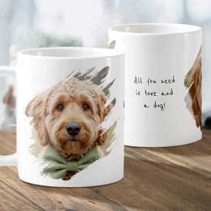 Modern Dog Mum Coffee Mug 2 Custom Photos