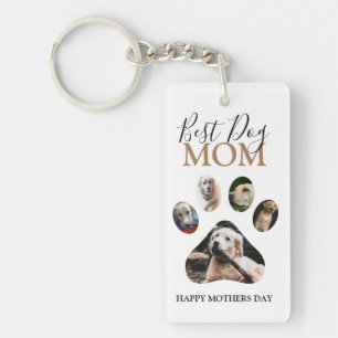 Modern Dog Mum   Photo Collage Key Ring