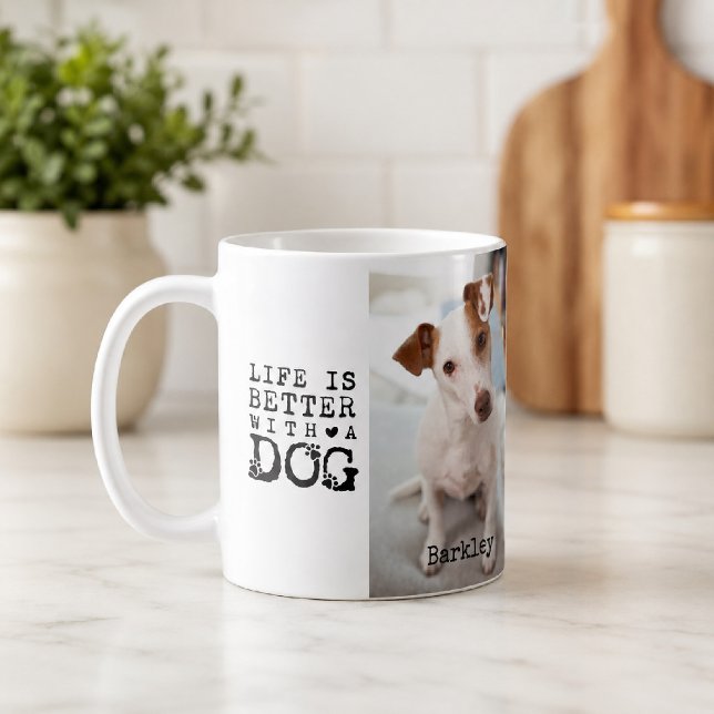Modern Dog Pet Quote Photo Template Mug (Creator Uploaded)