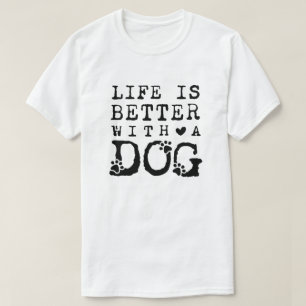 Modern Dog Pet Quote Photo Template T-Shirt
