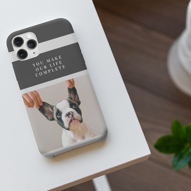 Modern Dog Photo | Dog Quote  iPhone Case (Creator Uploaded)