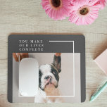 Modern Dog Photo | Dog Quote  Mouse Mat<br><div class="desc">Modern Dog Photo | Dog Quote</div>