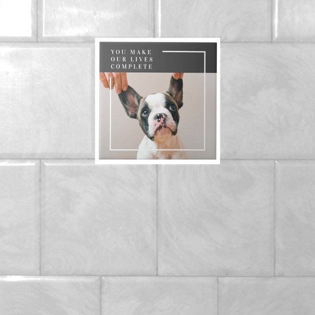Modern Dog Photo | Dog Quote  Tile (Creator Uploaded)