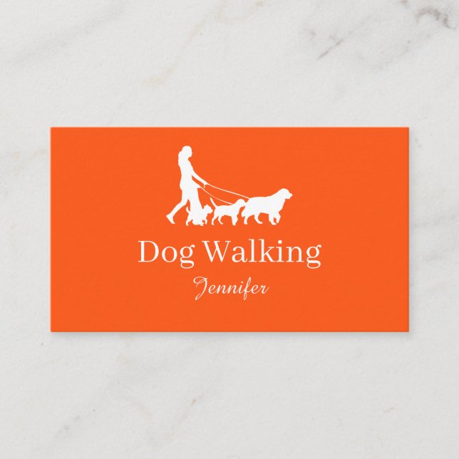 Modern Dog Walker Business Card (Front)