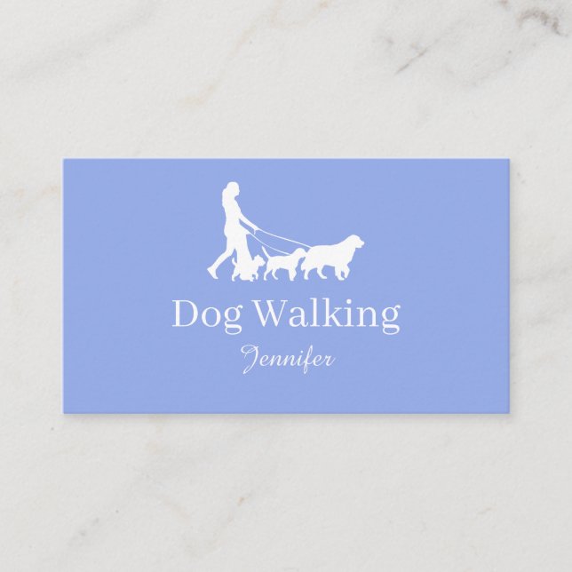 Modern Dog Walker Business Card (Front)