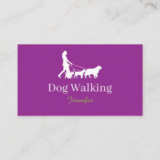 Modern Dog Walker Business Card (Front)