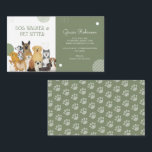 Modern Dog Walker Pet Sitter Watercolor Sage Green Business Card<br><div class="desc">Modern Dog Walker Pet Sitter Watercolor Business Card. Check the collection for more designs. Watercolor dogs vectors designed by rawpixel.com.</div>