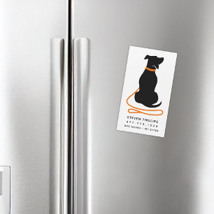 Modern Dog Walking Dog Sitting Magnet Card