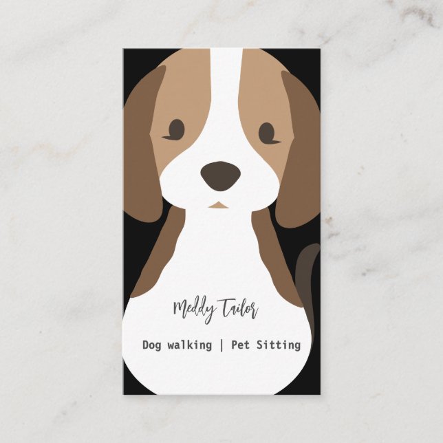Modern Dog walking pet sitting Business card (Front)