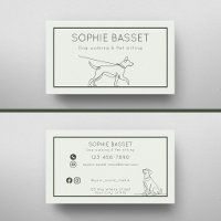 Modern Dog Walking, Pet Sitting Minimalist