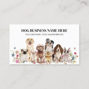 Modern Dog Waste Removal Service Business Card