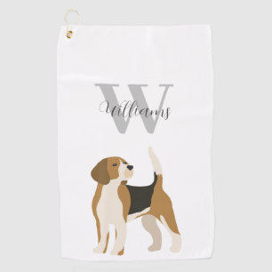 Modern Dog Watercolor Personalised  Golf Towel