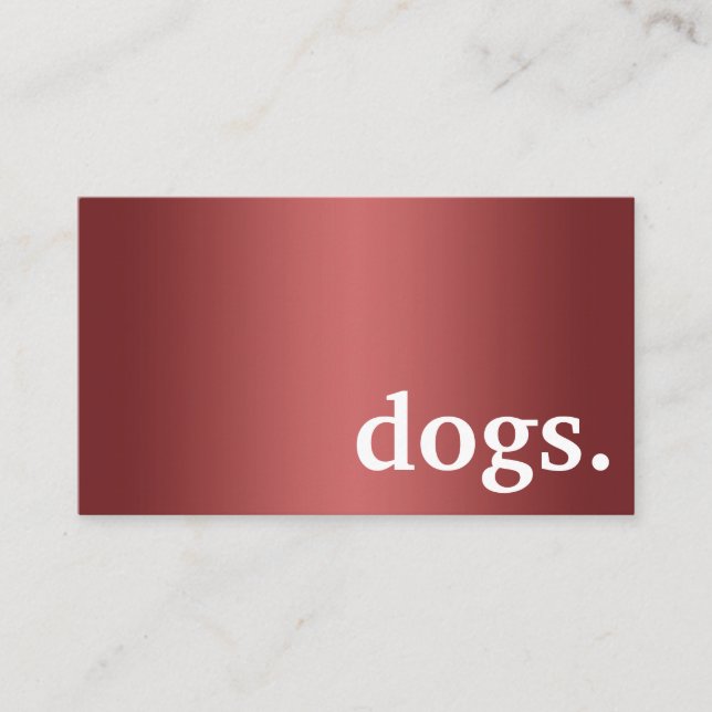 Modern dogs. loyalty punch card (Front)