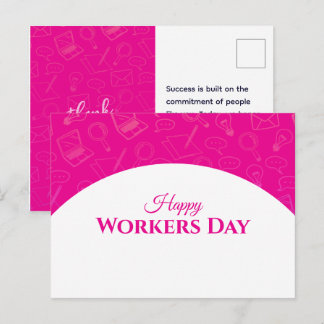 Modern Doodled International Workers' Day Card