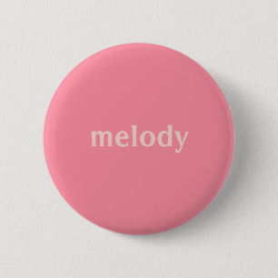 Modern dorm room pink name 6 cm round badge