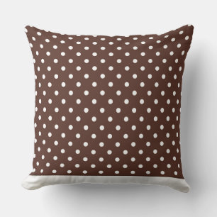 Modern Dot Pillow Brown with White Dots CH9