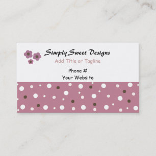 Modern Dots and Flowers Business Card
