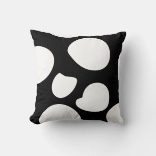 Modern Dots   Black and White Pillow