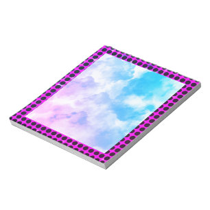 Modern Dots Colordul Clouds Notepad