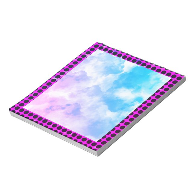 Modern Dots Colordul Clouds Notepad (Rotated)