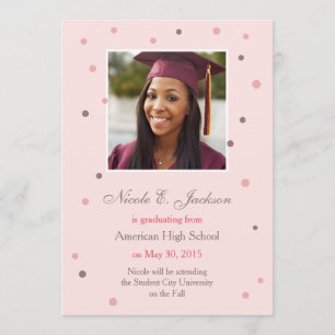 Modern Dots Graduation Announcement