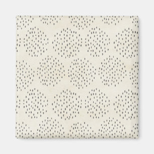 Modern Dots Ivory & Black Tiny Dot Print Magnet