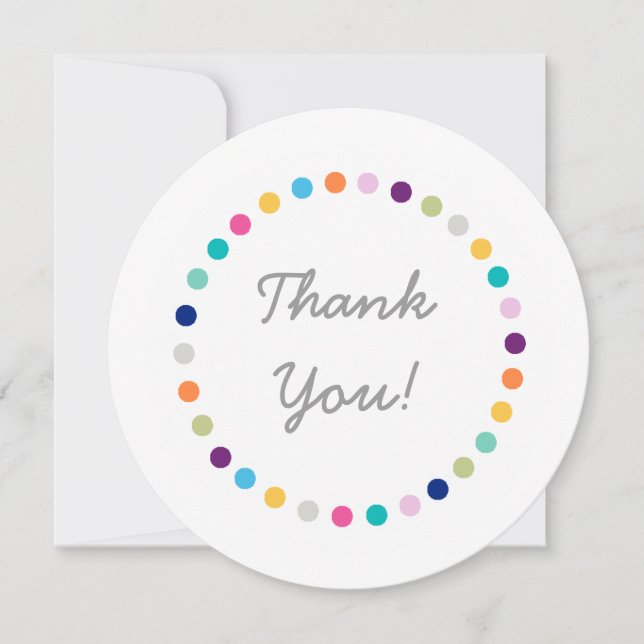 Modern Dots Thank You Card (Front)